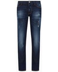 Emporio Armani - J06 Made In Italy Slim-fit Denim Jeans - Lyst