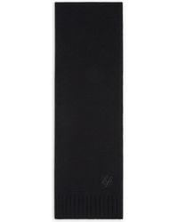 Emporio Armani - Bufanda De Lana Bordada Con El Logotipo Ea De La Firma - Lyst
