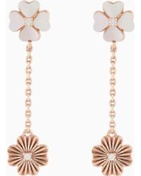 Emporio Armani - Mother Of Pearl Clover Drop Earrings - Lyst