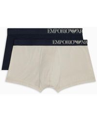 Emporio Armani - Lot De 2 boxers En Viscose Écologique Au Toucher Doux Asv - Lyst