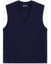 Emporio Armani - Virgin Wool V-Neck Vest - Lyst