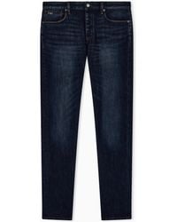 Emporio Armani - J75 Slim-Fit, Stone-Washed 8.6-Oz Comfort Stretch-Denim Jeans - Lyst