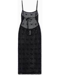 Emporio Armani - Floral Pattern Beachwear Midi Dress - Lyst