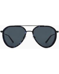Emporio Armani - Aviator Sunglasses - Lyst