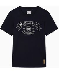Emporio Armani - Armani Jeans Jersey T-Shirt With Print - Lyst