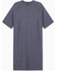Emporio Armani - Vestido Largo De Lana Y Cachemira Con Mangas Tipo Kimono Cápsula Winter Urbanism - Lyst