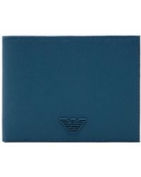 Emporio Armani - Asv Portemonnaie Aus Regeneriertem Saffianleder - Lyst