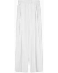 Emporio Armani - Wide Leg Trousers - Lyst