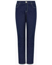 Emporio Armani - J36 Mid-rise, Straight-leg, Rinse-denim Jeans - Lyst