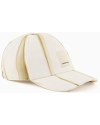 Emporio Armani - Sustainability Values Capsule Collection Organic Cotton Baseball Cap With Streaks - Lyst
