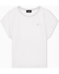 Emporio Armani - Icon Lightweight, Striped Jersey Jumper - Lyst