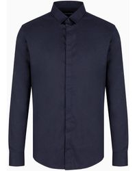 Emporio Armani - Lightweight Comfortable Satin Slim-fit Shirt - Lyst
