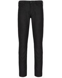 Emporio Armani - J06 Slim-fit, Cotton-blend Trousers With Micro-armure Polka Dots - Lyst