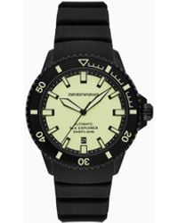 Emporio Armani - Sea Explorer Automatic Silicone Watch - Lyst
