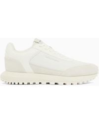 Emporio Armani - Cordura Sneakers With Suede Details And Side Logo - Lyst