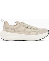 Emporio Armani - Mesh Sneakers With Suede Details Travel Essential - Lyst