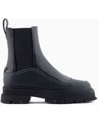 Emporio Armani - Leather Chelsea Boots - Lyst