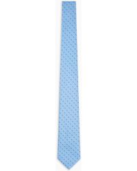 Emporio Armani - Pure Silk Tie With Jacquard Micro-Pattern - Lyst