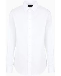 Emporio Armani - No-iron Stretch Cotton Shirt - Lyst