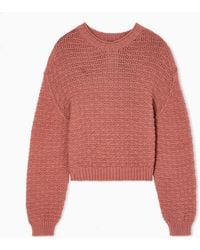 Emporio Armani - Icon Jumper With Links-Stitch Knit And 3D Motif - Lyst
