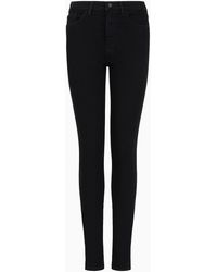 Emporio Armani - J20 High-rise Super-skinny Leg Trousers In Garment-dyed Fabric - Lyst