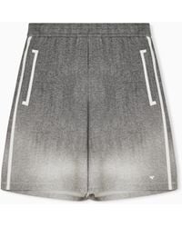 Emporio Armani - Double-Jersey Gradient Bermuda Shorts - Lyst