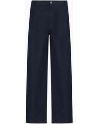 Emporio Armani - Icon Denim Wide-Leg Jeans - Lyst