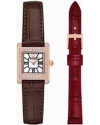 Emporio Armani - Interchangeable Leather Strap Watch Set - Lyst