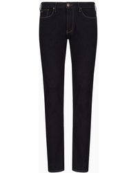 Emporio Armani - Jeans J06 In Slim Fit Aus Gewaschenem Komfort-denim-twill - Lyst