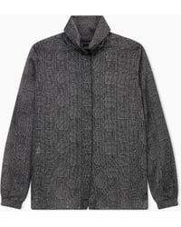 Emporio Armani - Printed Satin Shirt Signature Capsule - Lyst