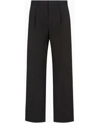 Emporio Armani - Pantalones De Tejido Técnico Con Bolsillo Con Cremallera - Lyst