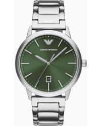 Emporio Armani - Three-Hand Date Stainless Steel Watch - Lyst