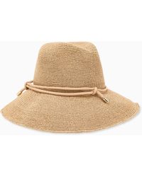 Emporio Armani - Woven Paper-Yarn Hat - Lyst