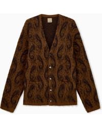 Emporio Armani - Mohair Blend Cardigan Boteh Capsule - Lyst