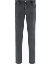 Emporio Armani - Vaqueros J06 Slim Fit De Cómodo Denim Aclarado - Lyst