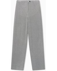 Emporio Armani - Trousers Jersey Regular Fit With Chevron Pattern - Lyst