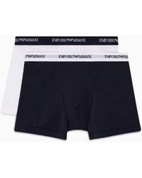 Emporio Armani - Two-pack Of Boxer Briefs With Core Logo Band - Lyst