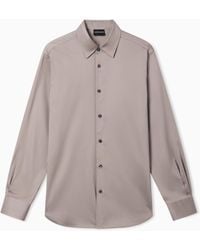 Emporio Armani - Stretch Pima Cotton Shirt - Lyst