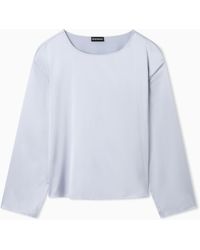Emporio Armani - Silk Satin Blouse - Lyst