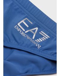 Emporio Armani Swim Briefs With Logo - Blue