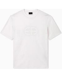 Emporio Armani - Lyocell-Blend Jersey T-Shirt With Ea Logo Print - Lyst
