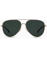 Emporio Armani - Aviator Sunglasses Asian Fit - Lyst