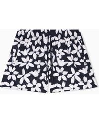 Emporio Armani - Flower Eagle Patterned Swim Shorts - Lyst