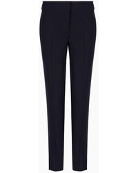Emporio Armani - Technical Cady Flared 7/8 Trousers - Lyst