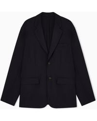 Emporio Armani - Travel Essential Light Wool Single-Breasted Blazer - Lyst