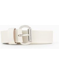 Emporio Armani - Leather Belt With Logo Buckle - Lyst