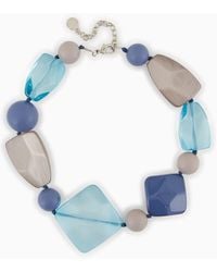 Emporio Armani - Choker Necklace With Geometric Components - Lyst