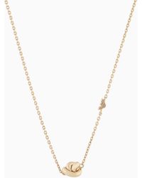 Emporio Armani - Tone Sterling Knot Necklace - Lyst