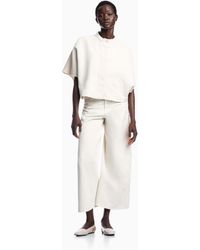 Emporio Armani - J1H Loose-Fit Linen-Blend Canvas Jeans With Embroidery - Lyst