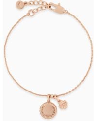 Emporio Armani - Rose-Tone Brass Pendant Bracelet - Lyst